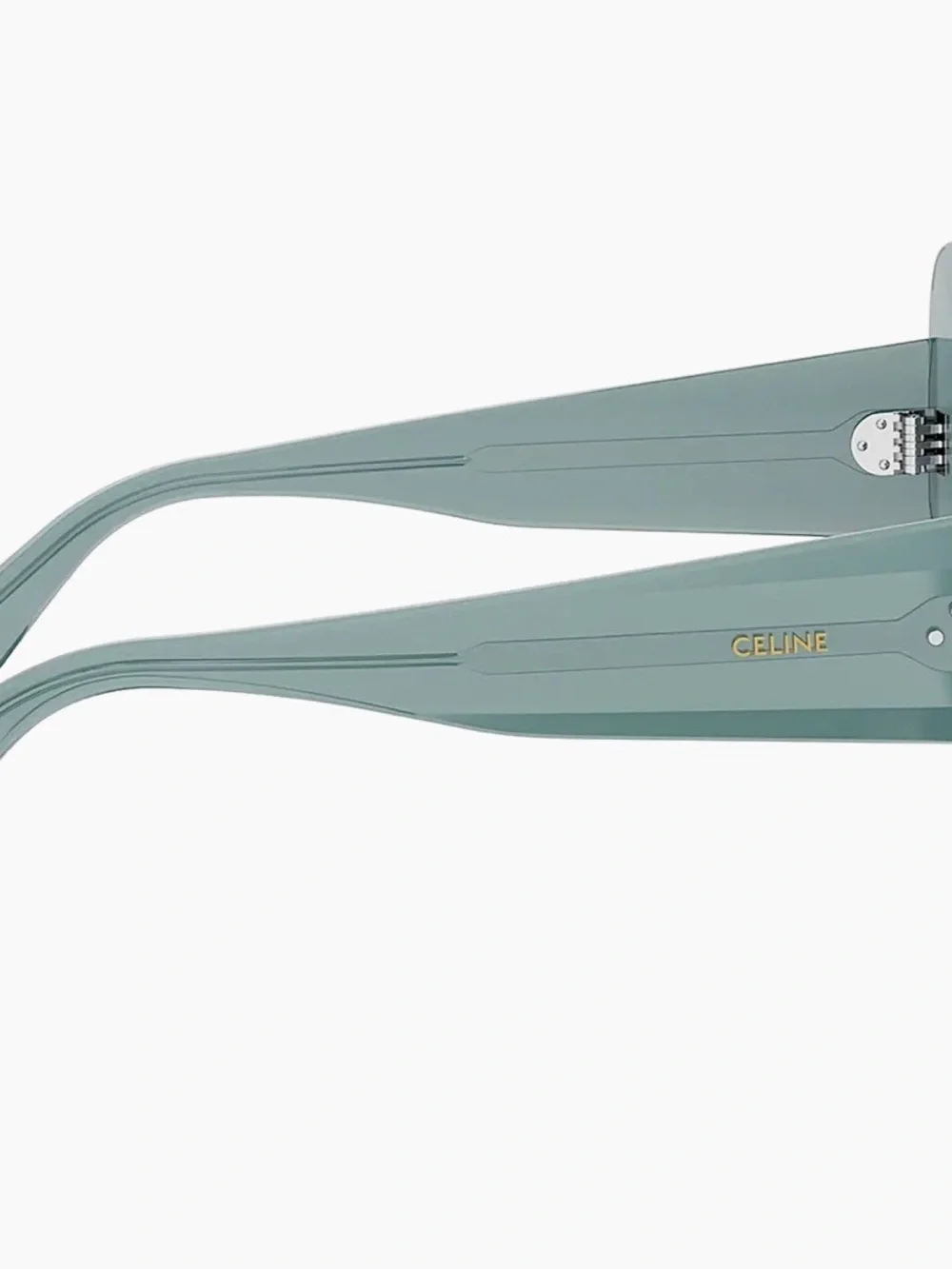 Celine 54mm Square Sunglasses in Translucent Teal with Gradient Lenses